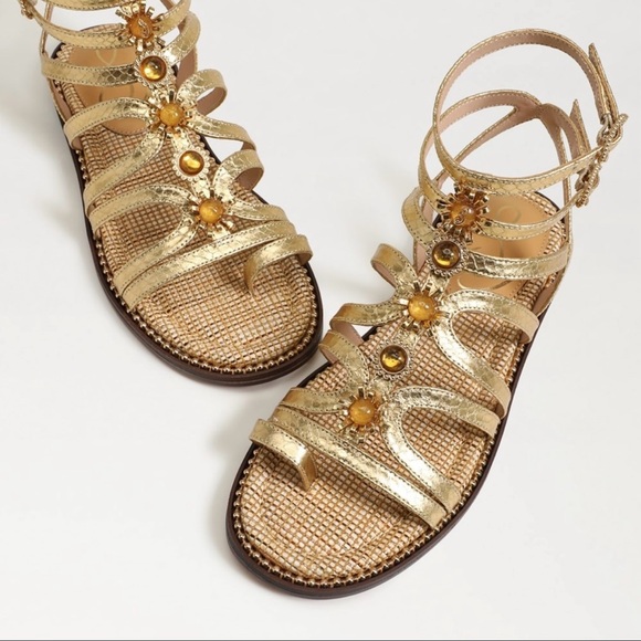 Sam Edelman Shoes - Sam Edelman Gold Boa Print Sandals